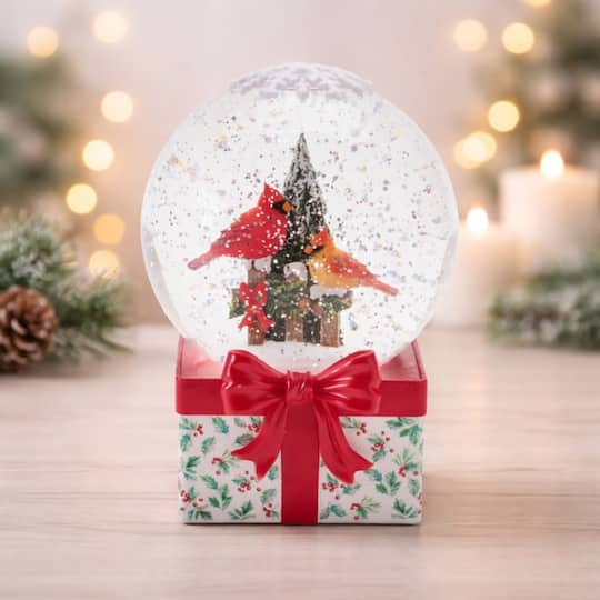 Melrose 6.5" LED Cardinal Snow Globe